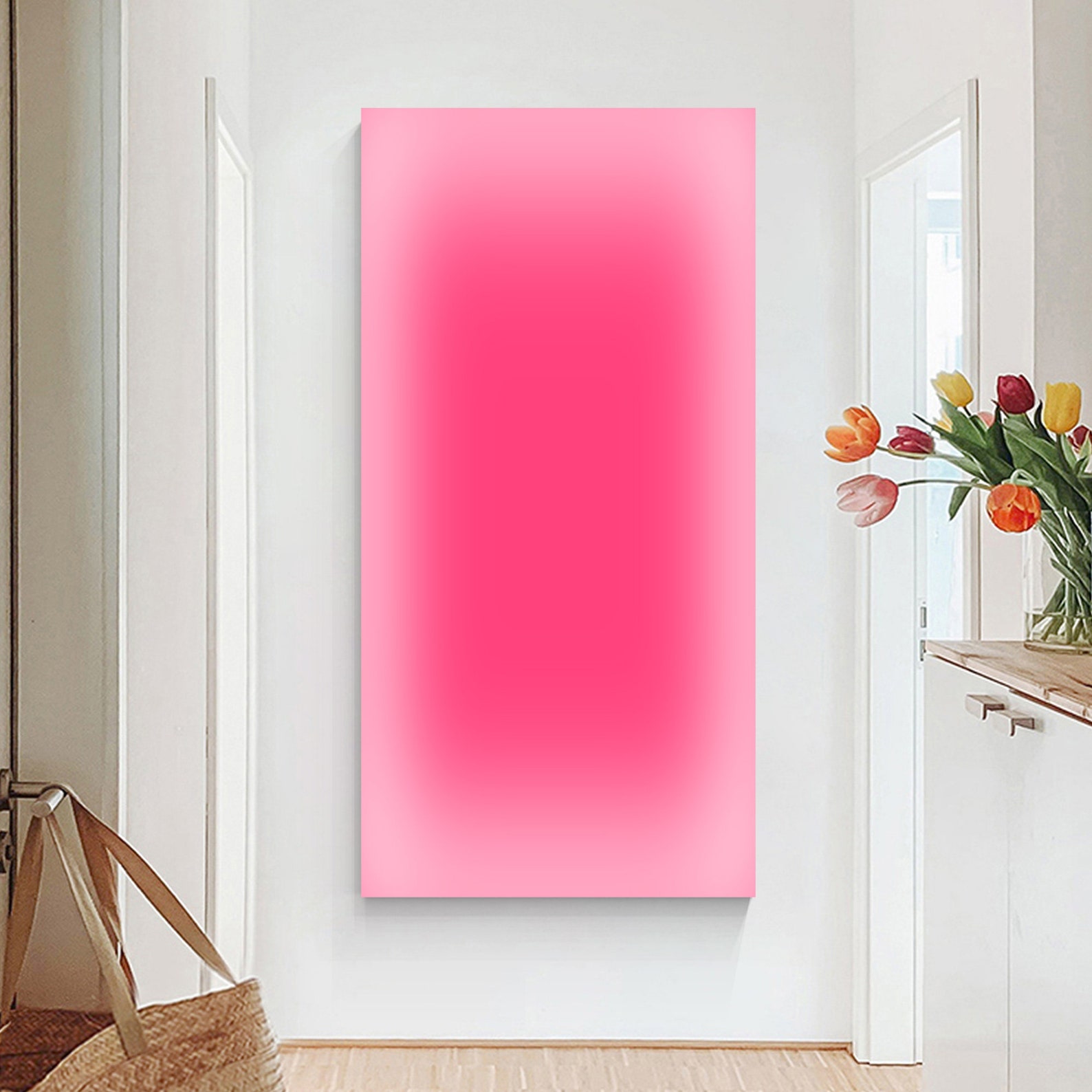 Home Decor Dopamine - Абстрактные розовые градиентные неоновые картины на