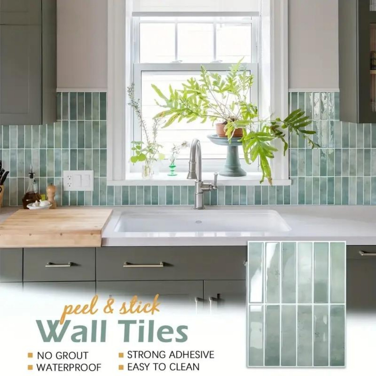 Home Decor Wall Molding - Самоклеящиеся цветные наклейки для плитки 22,9x29