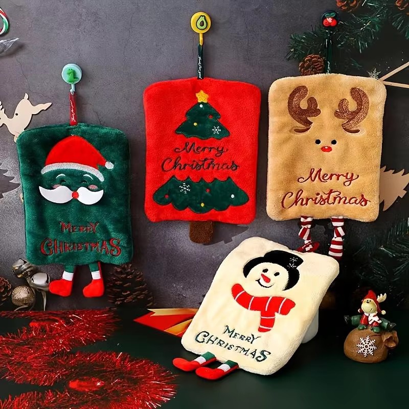 Home Decor Xmas Tree - Рождественское подвесное полотенце для рук из