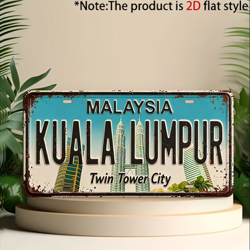 Home Decor Kuala Lumpur - 2D плоская декоративная металлическая табличка с
