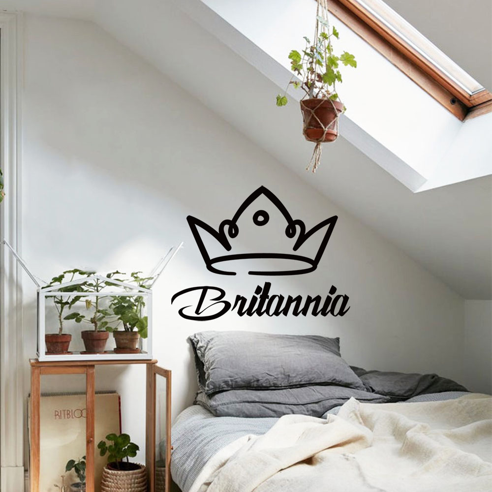 Home Decor Wallpaper - 1 шт. Романтическая корона с настраиваемым