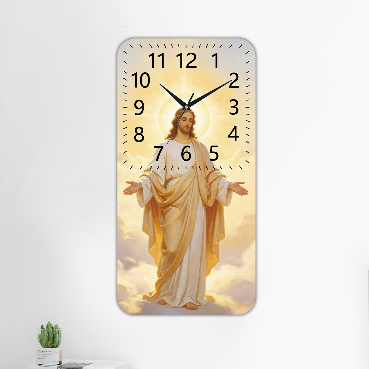 Home Decor Location - 1 шт. Деревянные прямоугольные настенные часы