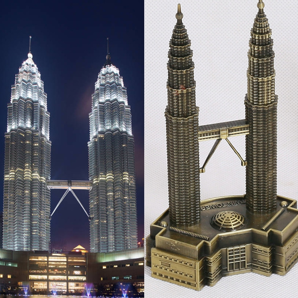 Home Decor Kuala Lumpur - Ретро-модель башен Петронас из сплава металлов,