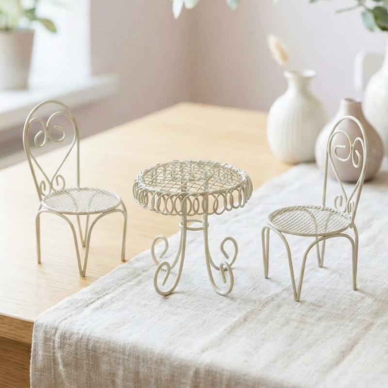 Home Decor Unique Items - 1/3 шт. Миниатюрная железная мебель для