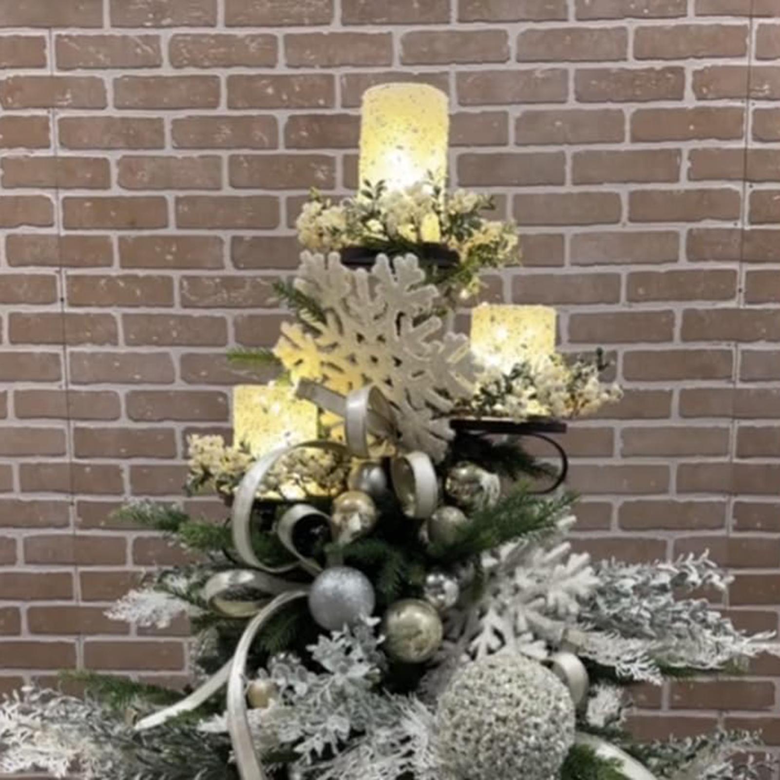 Home Decor Xmas Tree - Металлический черный тройной Топпер для елки