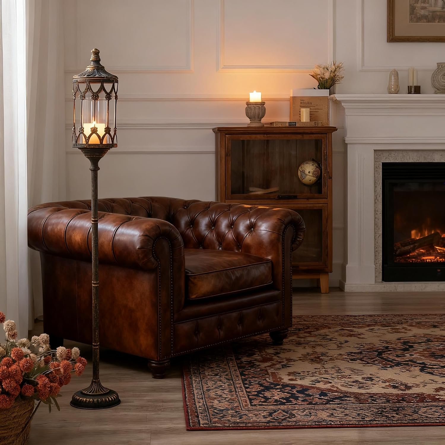 Home Decor Event - Антикварный золотой напольный канделябр высотой 41