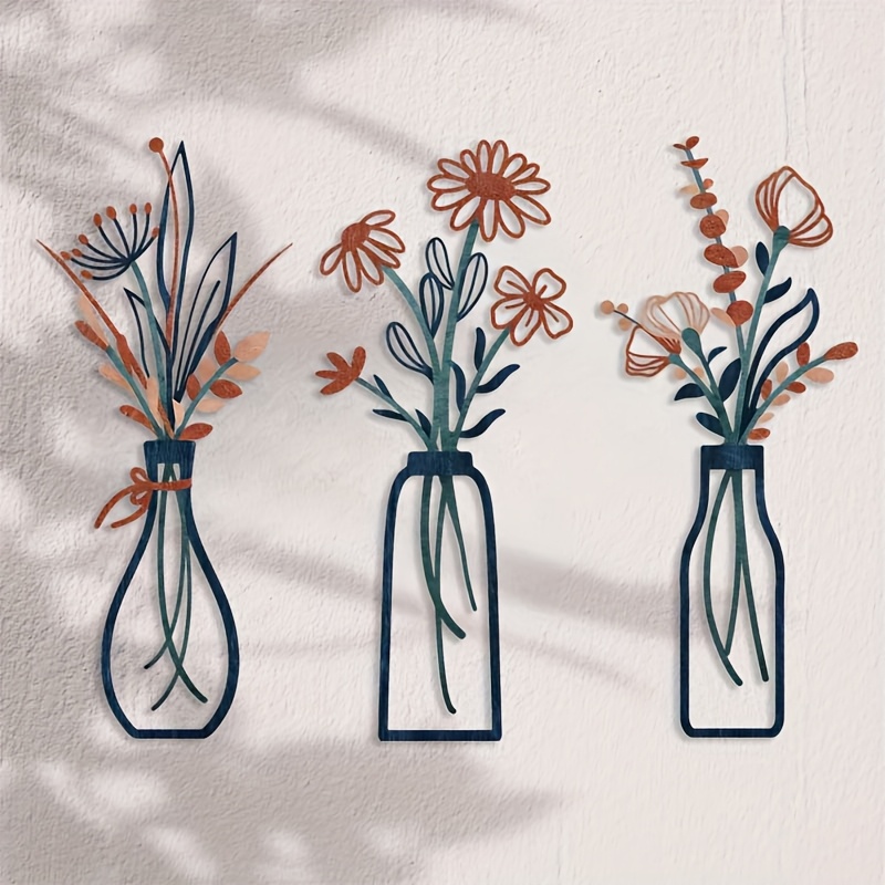 3 большие настенные скульптуры – обзор и цена Home Decor Vase With Flowers