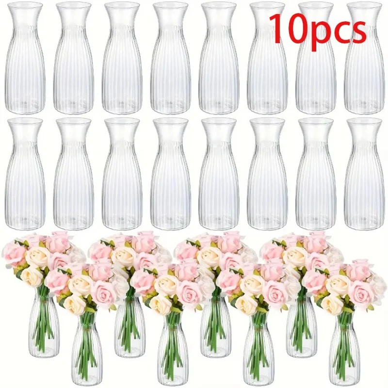 Набор прозрачных пластиковых в – обзор и цена Home Decor Vase With Flowers