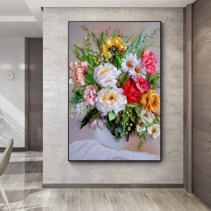Картина на холсте с цветочным  – обзор и цена Home Decor Vase With Flowers