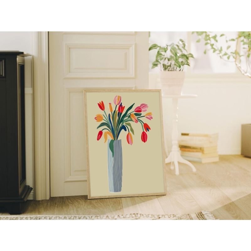 Набор из 2 картин на холсте с  – обзор и цена Home Decor Vase With Flowers