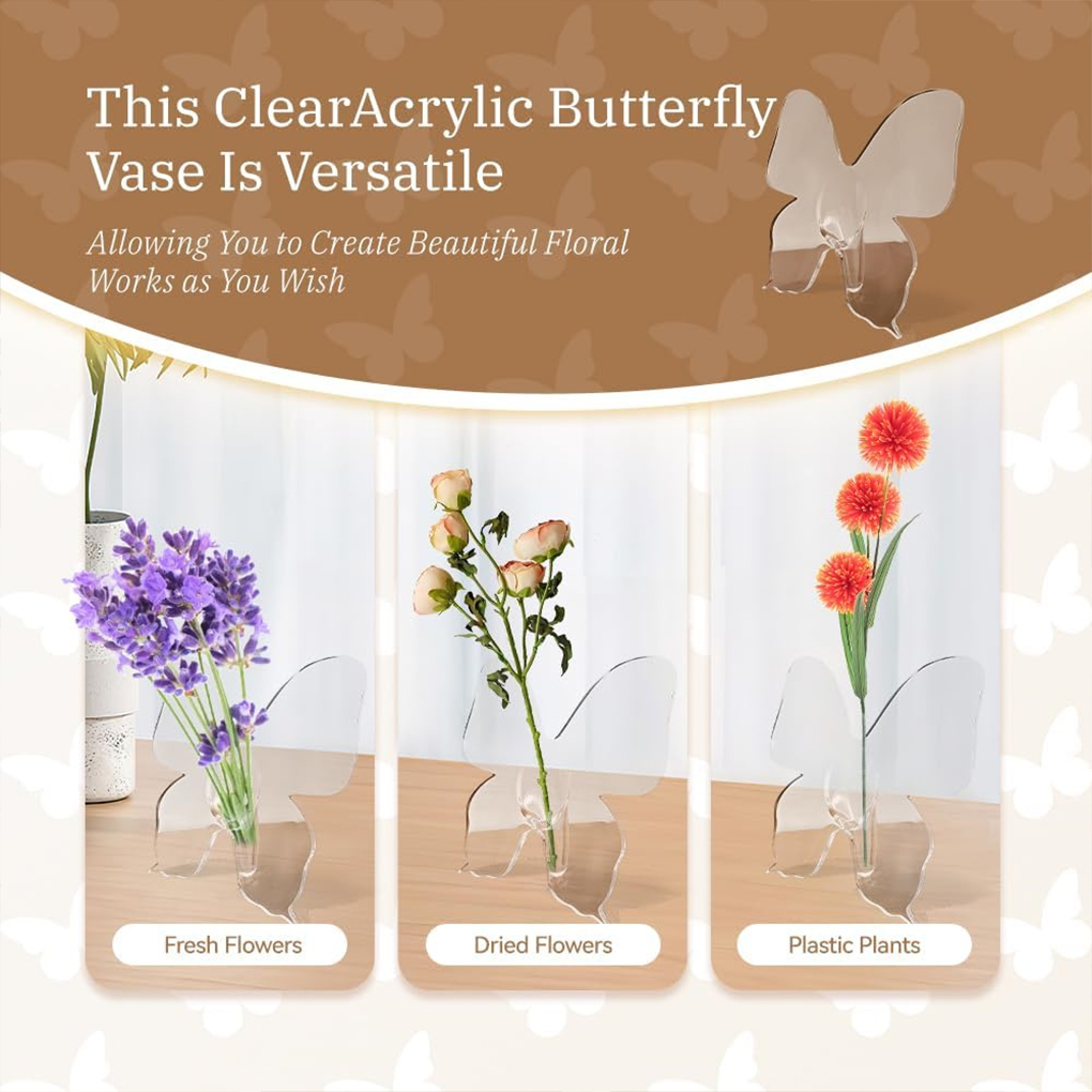 Прозрачная акриловая ваза для  – обзор и цена Home Decor Vase With Flowers
