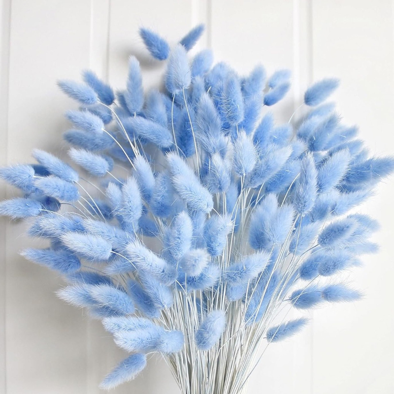 100 шт. синий хвост зайца трав – обзор и цена Home Decor Vase With Flowers