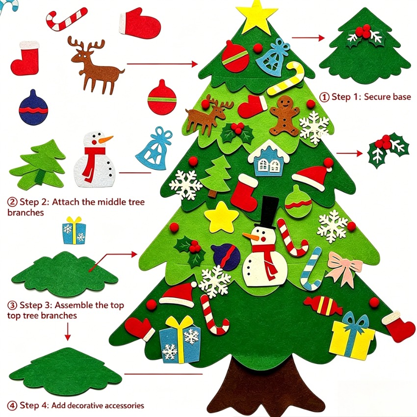 Новогодняя войлочная елка DIY  – обзор и цена Home Decor Xmas Tree