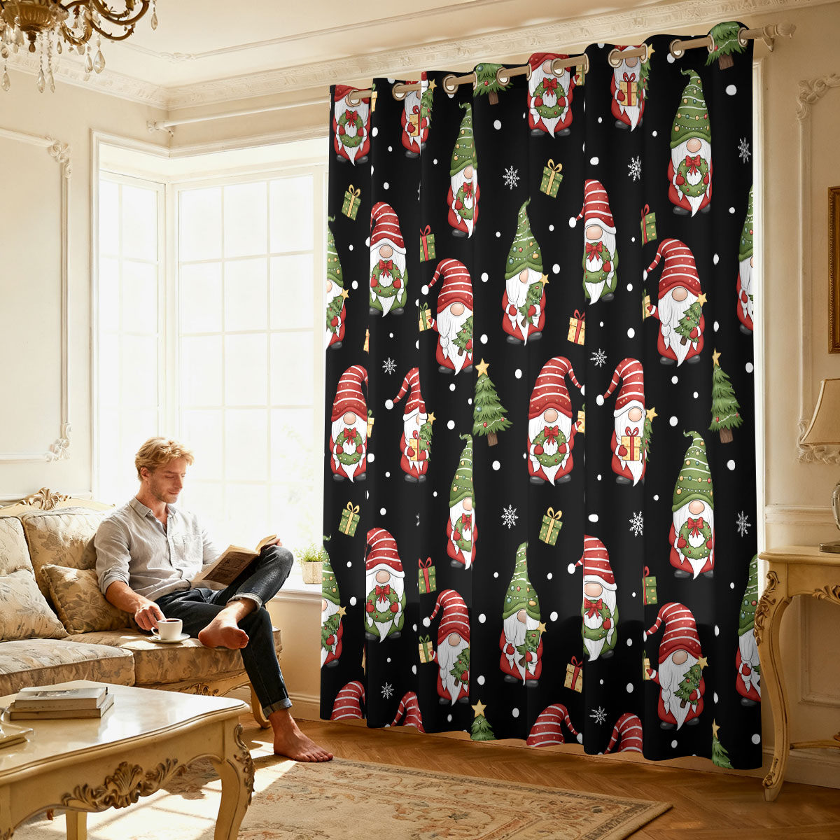 Новогодняя штора с принтом «Ро – обзор и цена Home Decor Xmas Tree